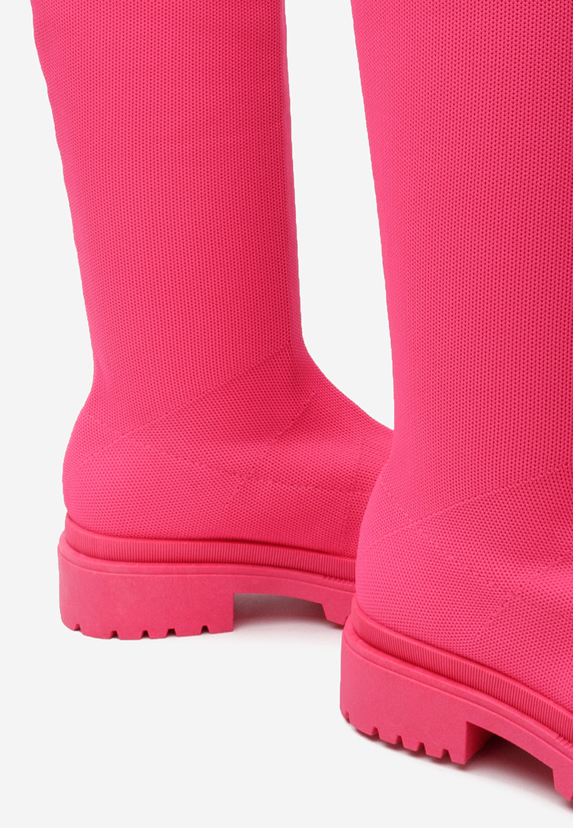 Fuchsiové ponožkové čižmy Olvera