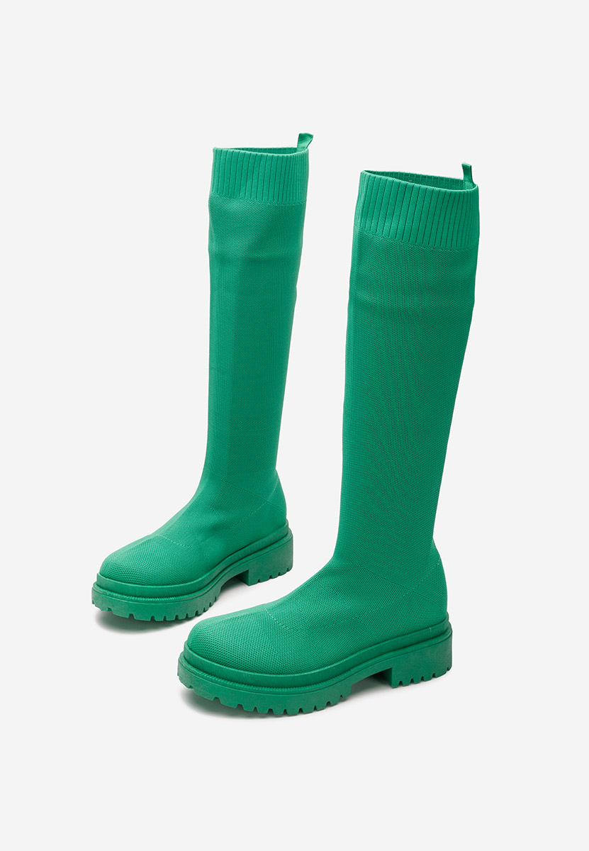Zelené ponožkové čižmy Olvera