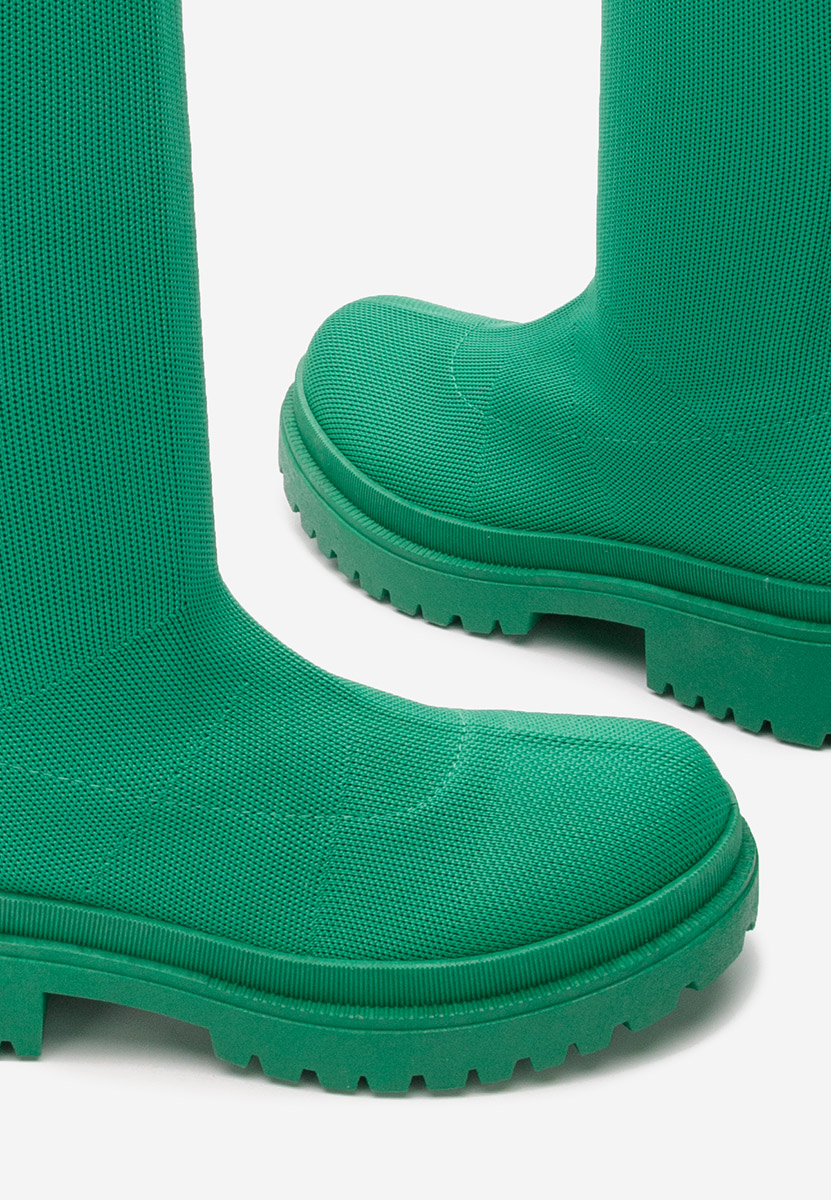 Zelené ponožkové čižmy Olvera