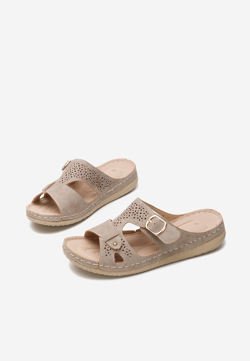 Khaki ortopedické šľapky Skena