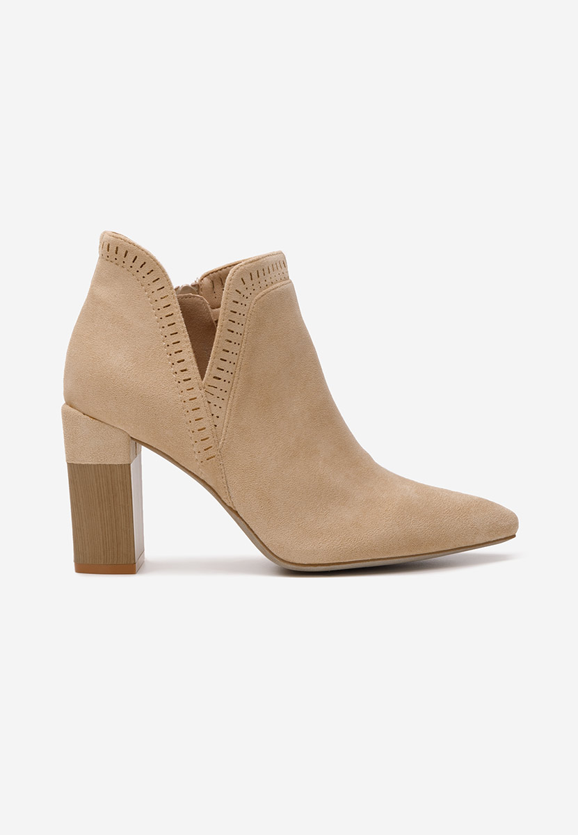 Khaki letne cizmy dierkovane Estella