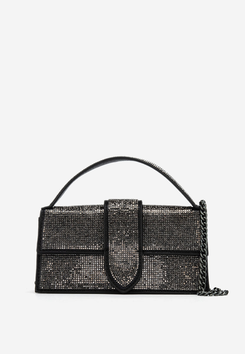 Čierne obálková kabelka Eleganza