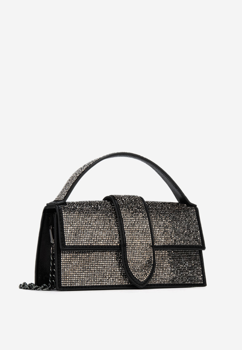Čierne obálková kabelka Eleganza