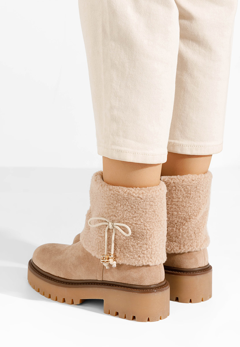 Khaki členkové čižmy Sheina