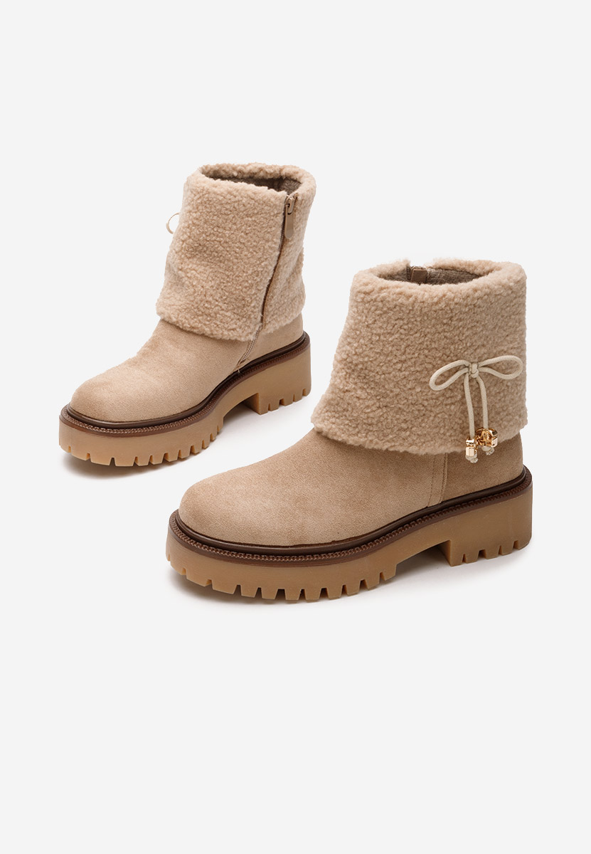 Khaki členkové čižmy Sheina