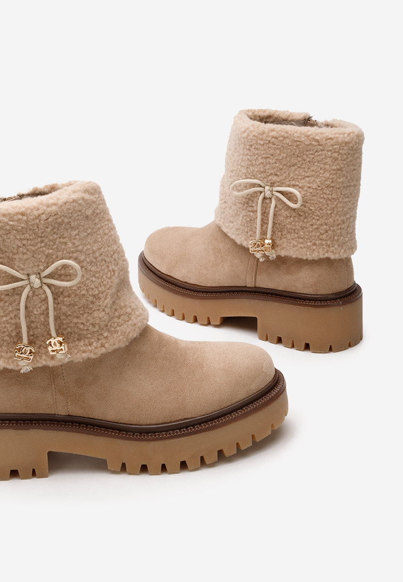 Khaki členkové čižmy Sheina