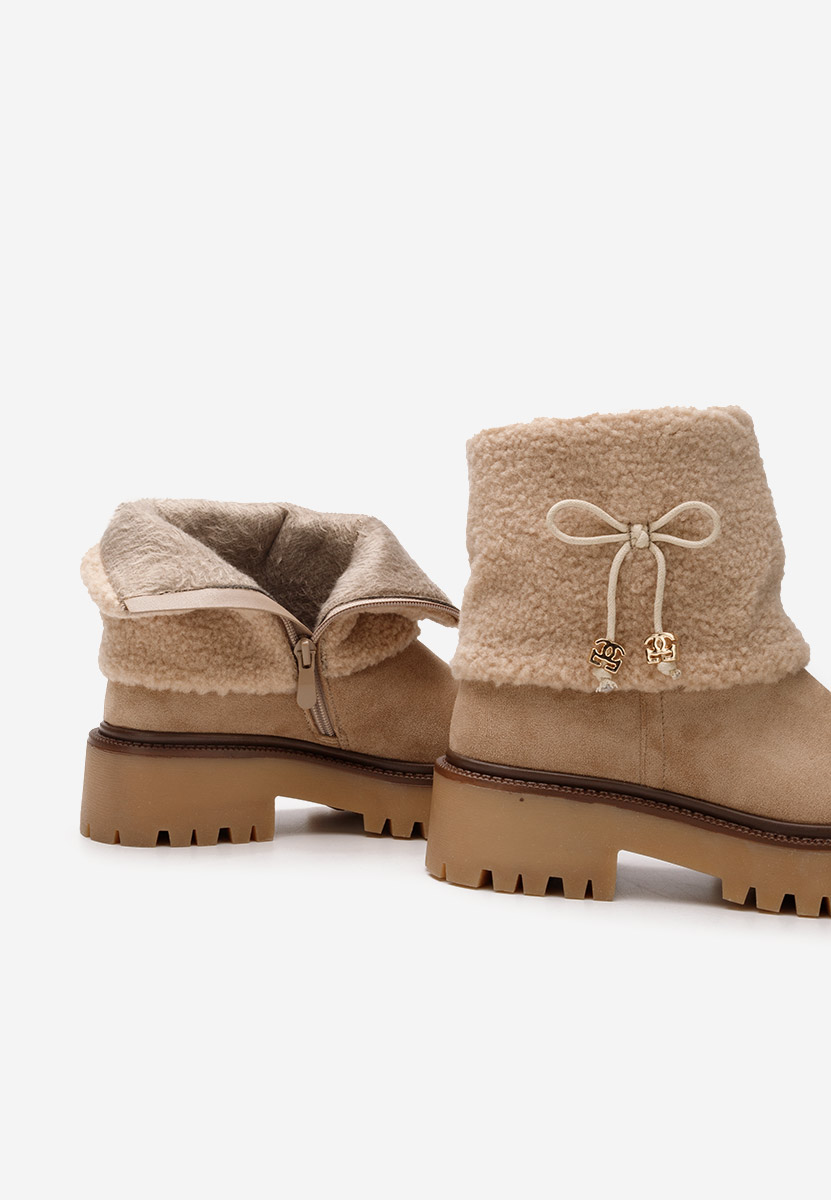 Khaki členkové čižmy Sheina