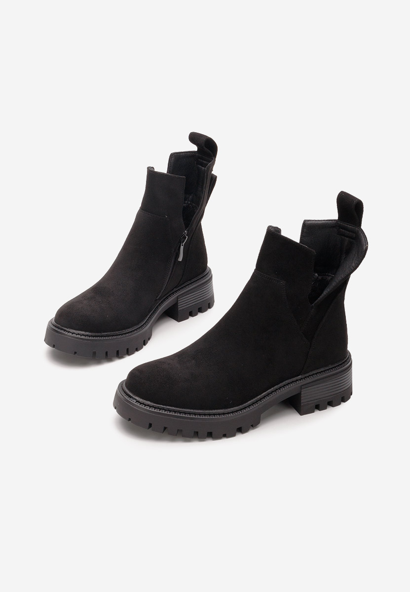 Čierne členkové čižmy Valene