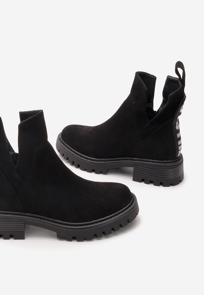 Čierne členkové čižmy Valene