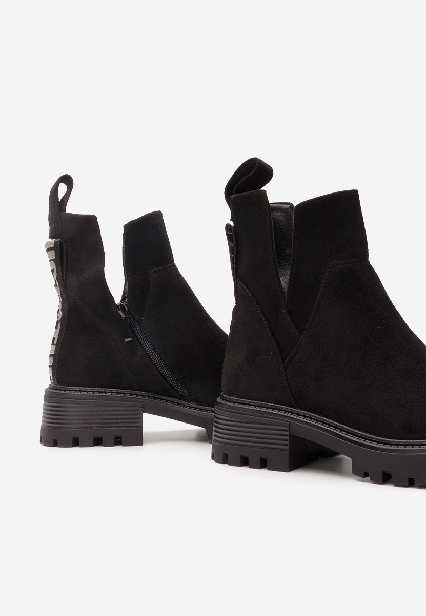 Čierne členkové čižmy Valene