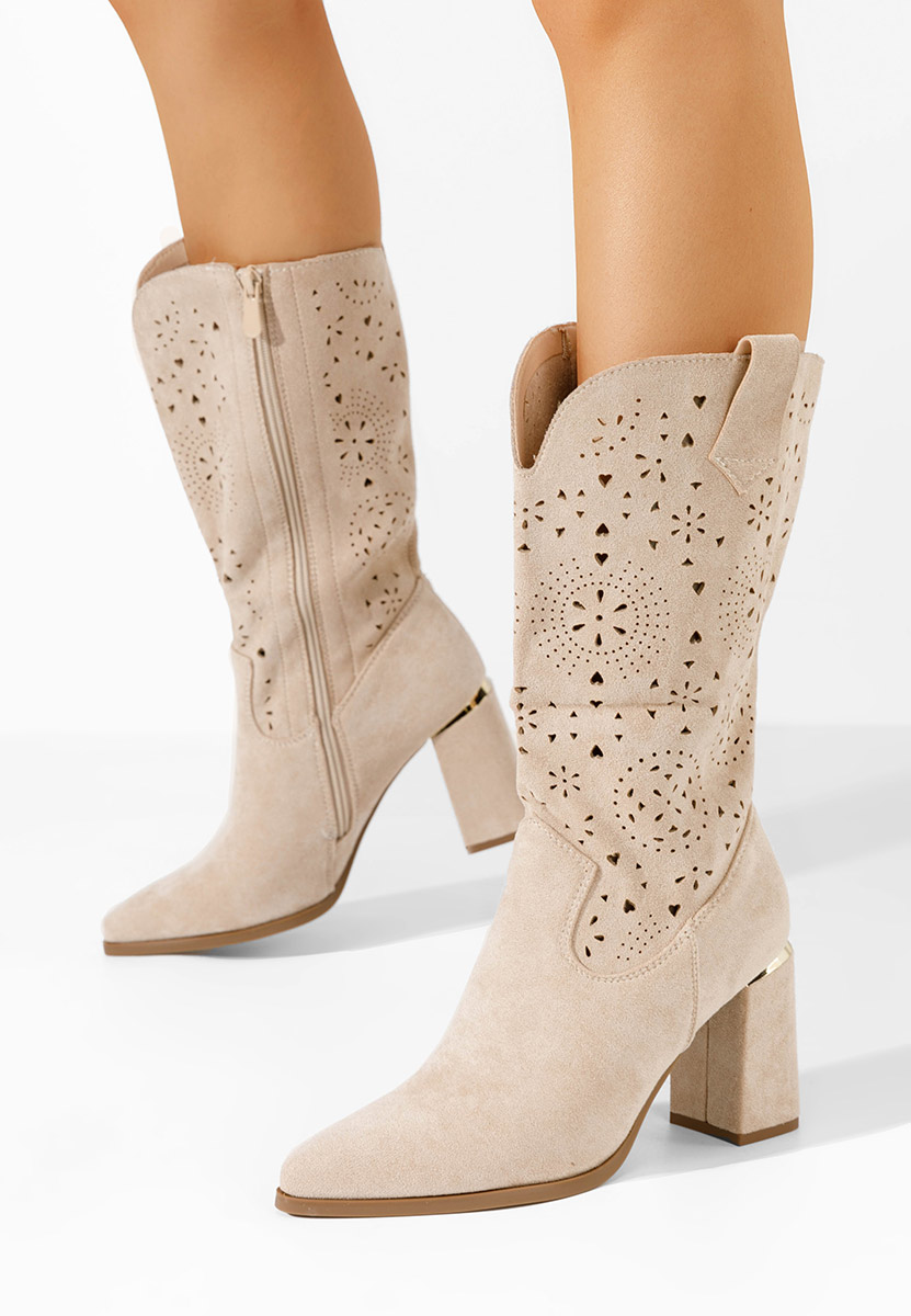 Béžové kovbojské čižmy Fathma