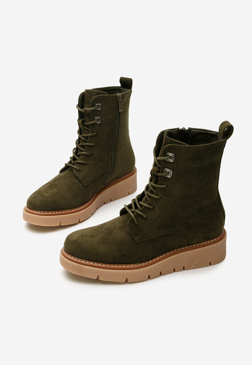 Zelené členkové čižmy Terrianna