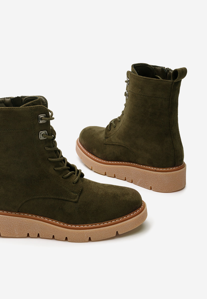 Zelené členkové čižmy Terrianna