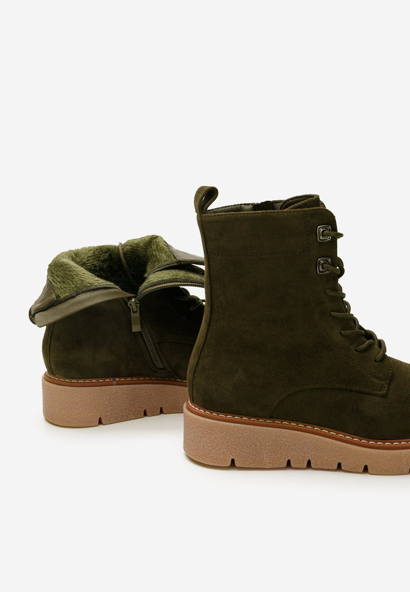 Zelené členkové čižmy Terrianna