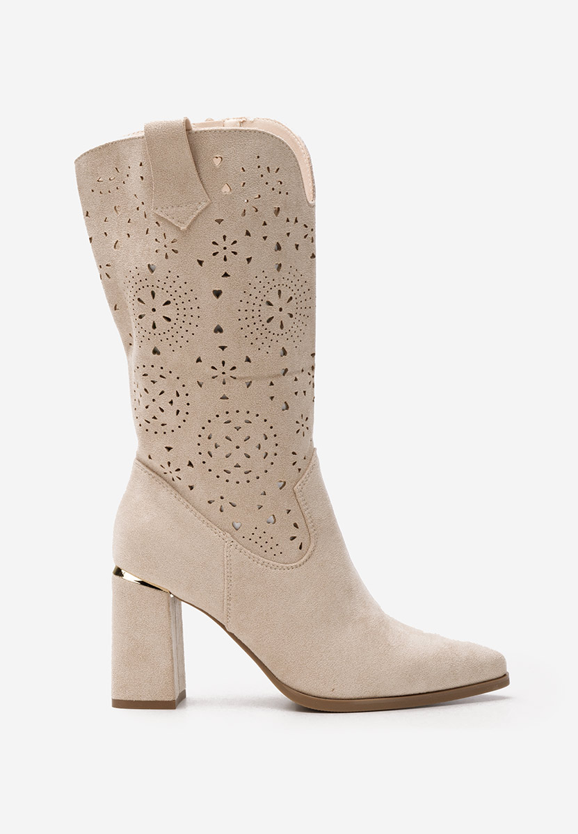 Béžové kovbojské čižmy Fathma