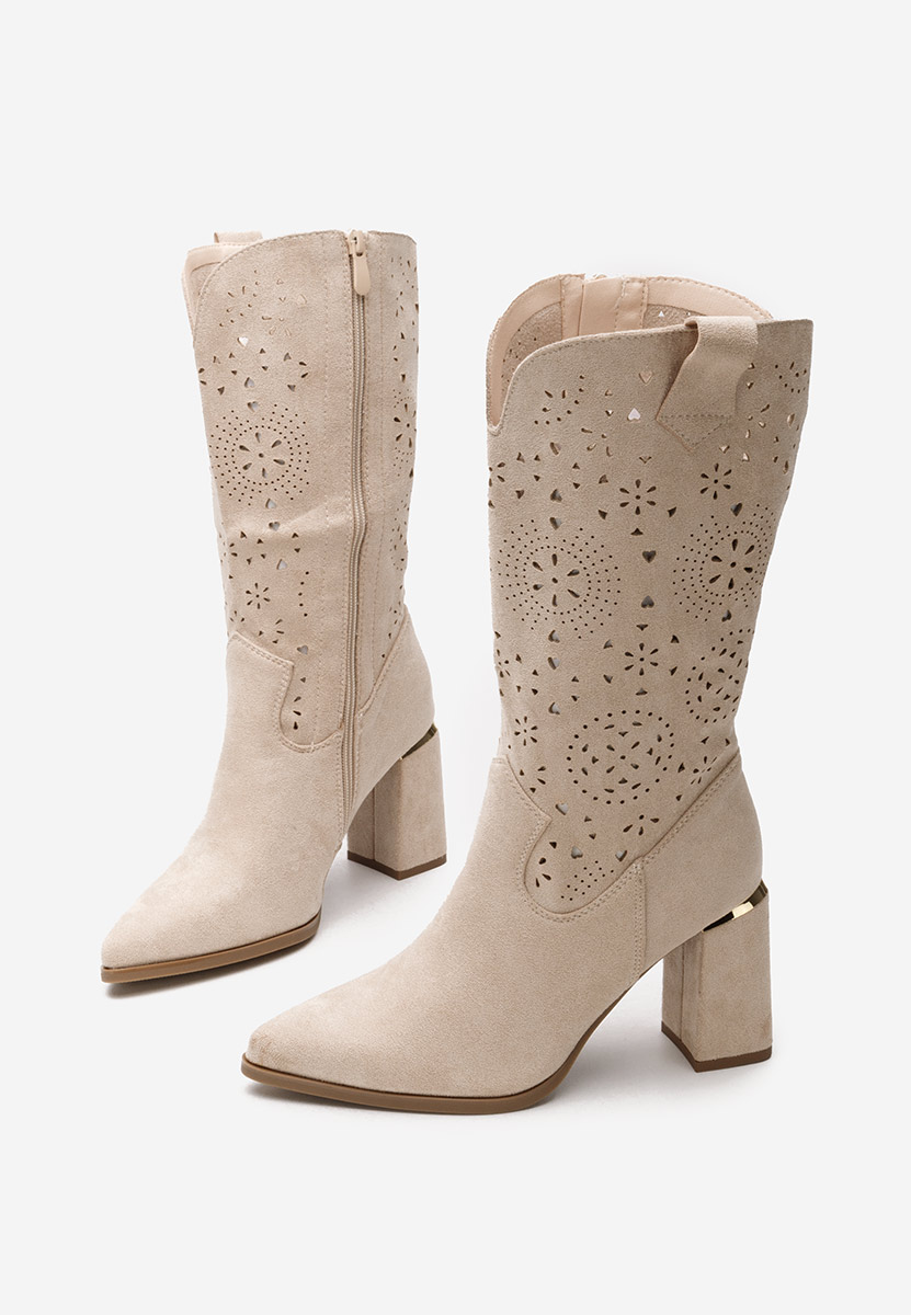 Béžové kovbojské čižmy Fathma