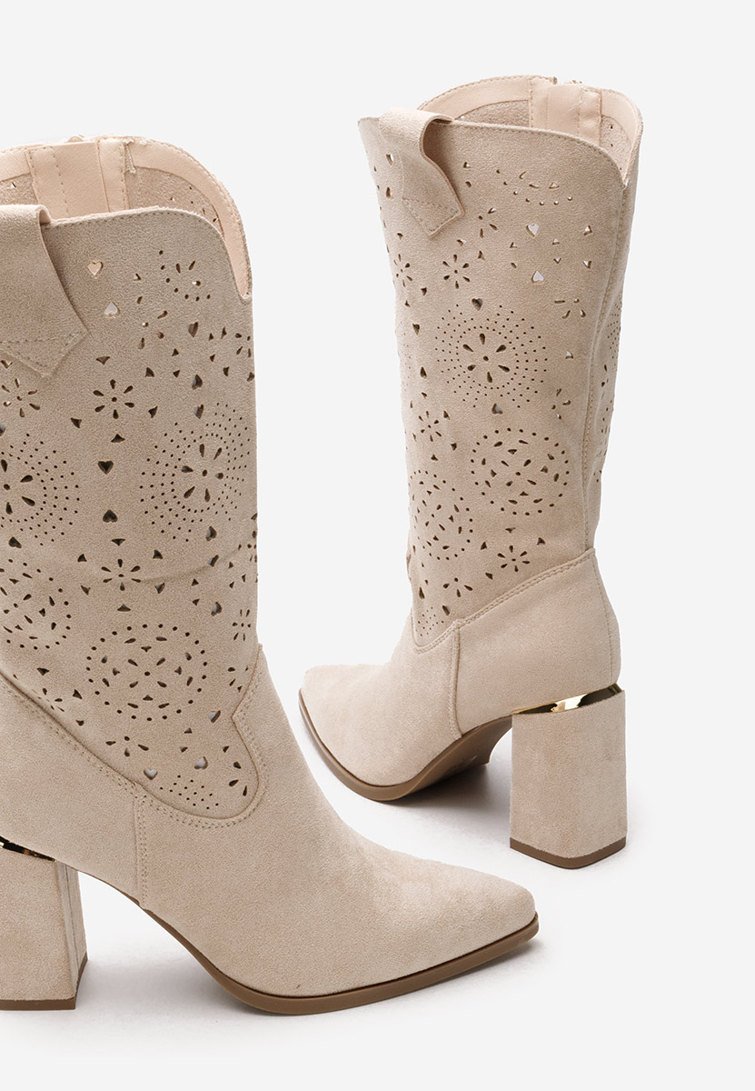 Béžové kovbojské čižmy Fathma