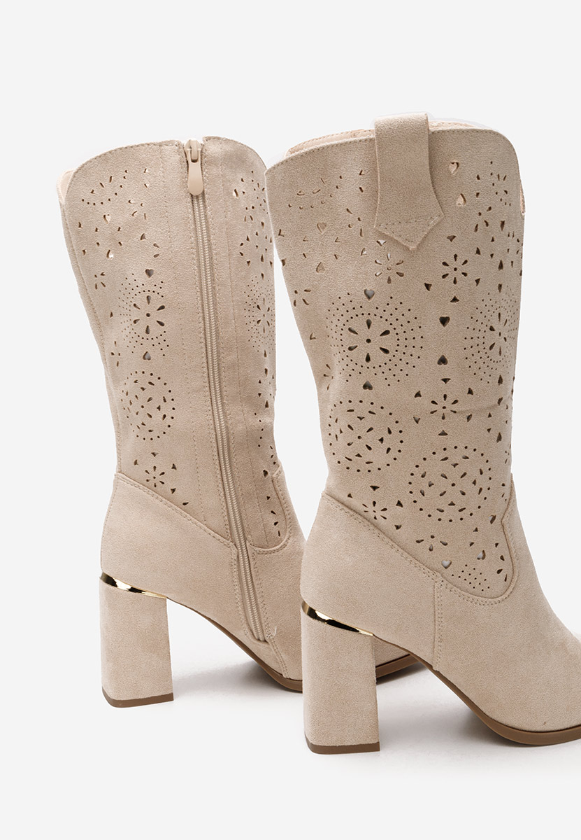 Béžové kovbojské čižmy Fathma