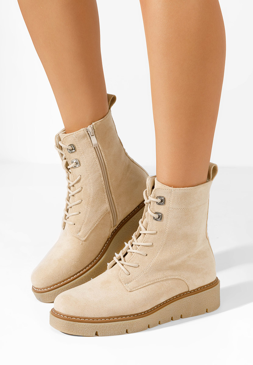 Béžové členkové čižmy Terrianna