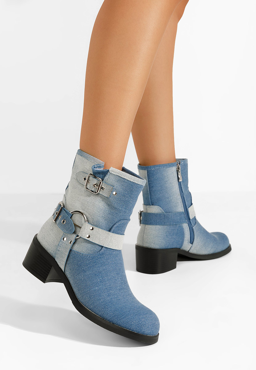 E-shop Denim členkové čižmy Pamira
