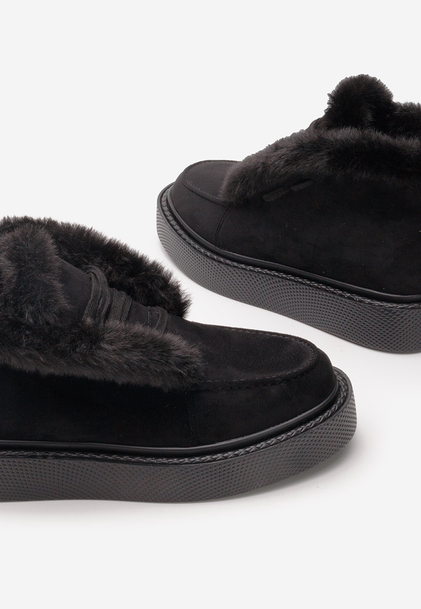 Čierne dámske zimné členkové čižmy Hazey