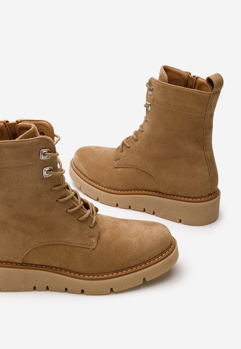 Khaki členkové čižmy Terrianna