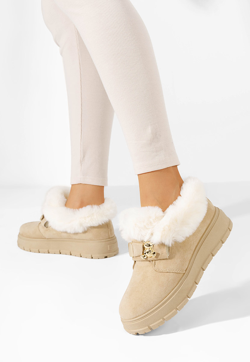 Béžové šľapky dámske Amilce