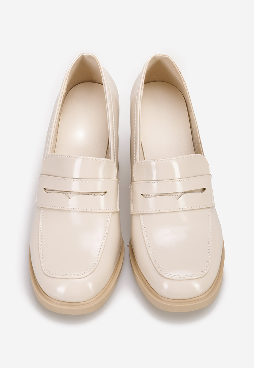 Béžové mokasíny na opätku Odesia V4