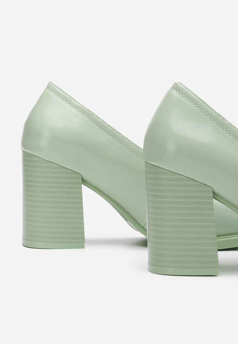 Zelené mokasíny na opätku Odesia V4