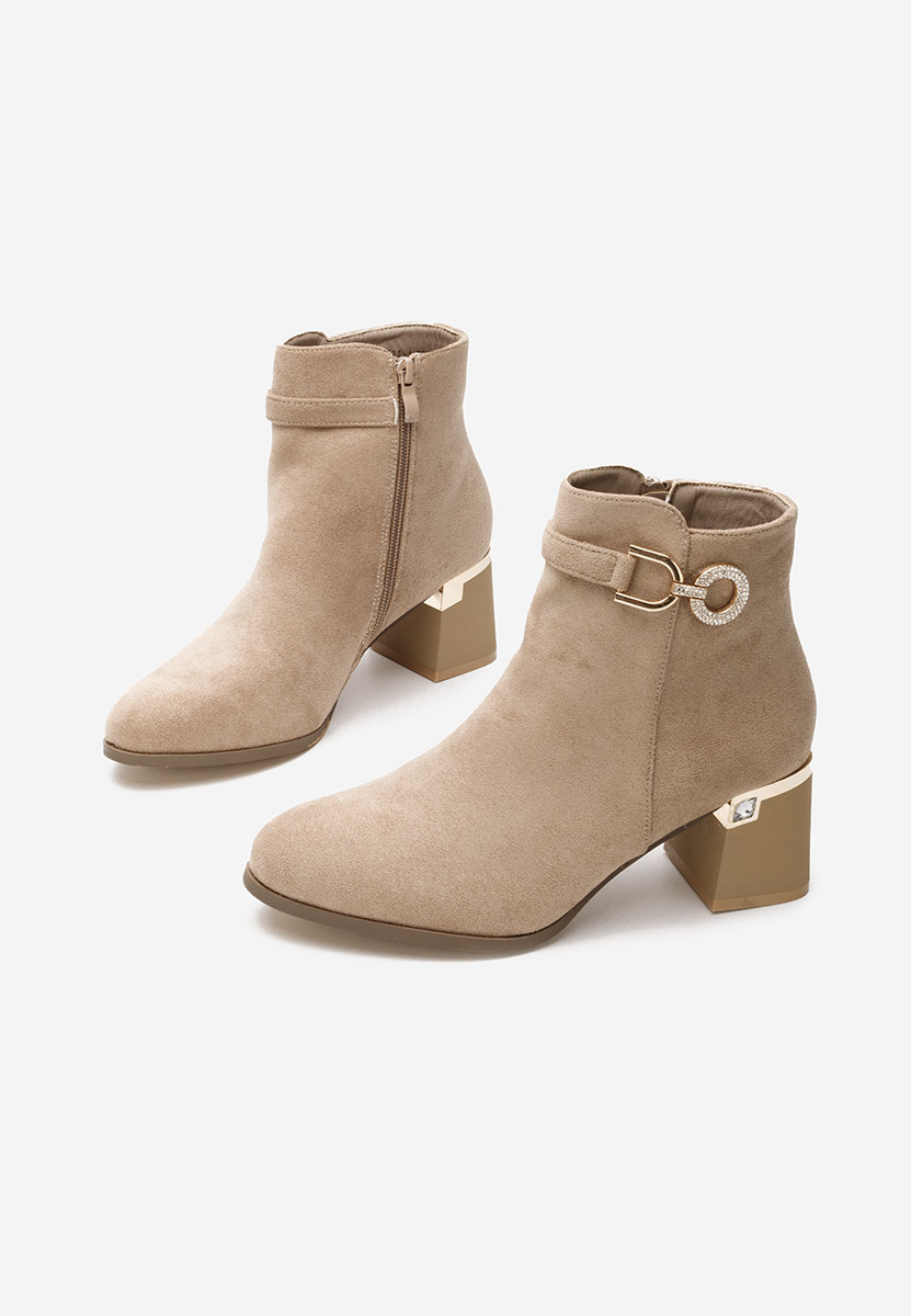 Khaki elegantné kotničky Margie V2