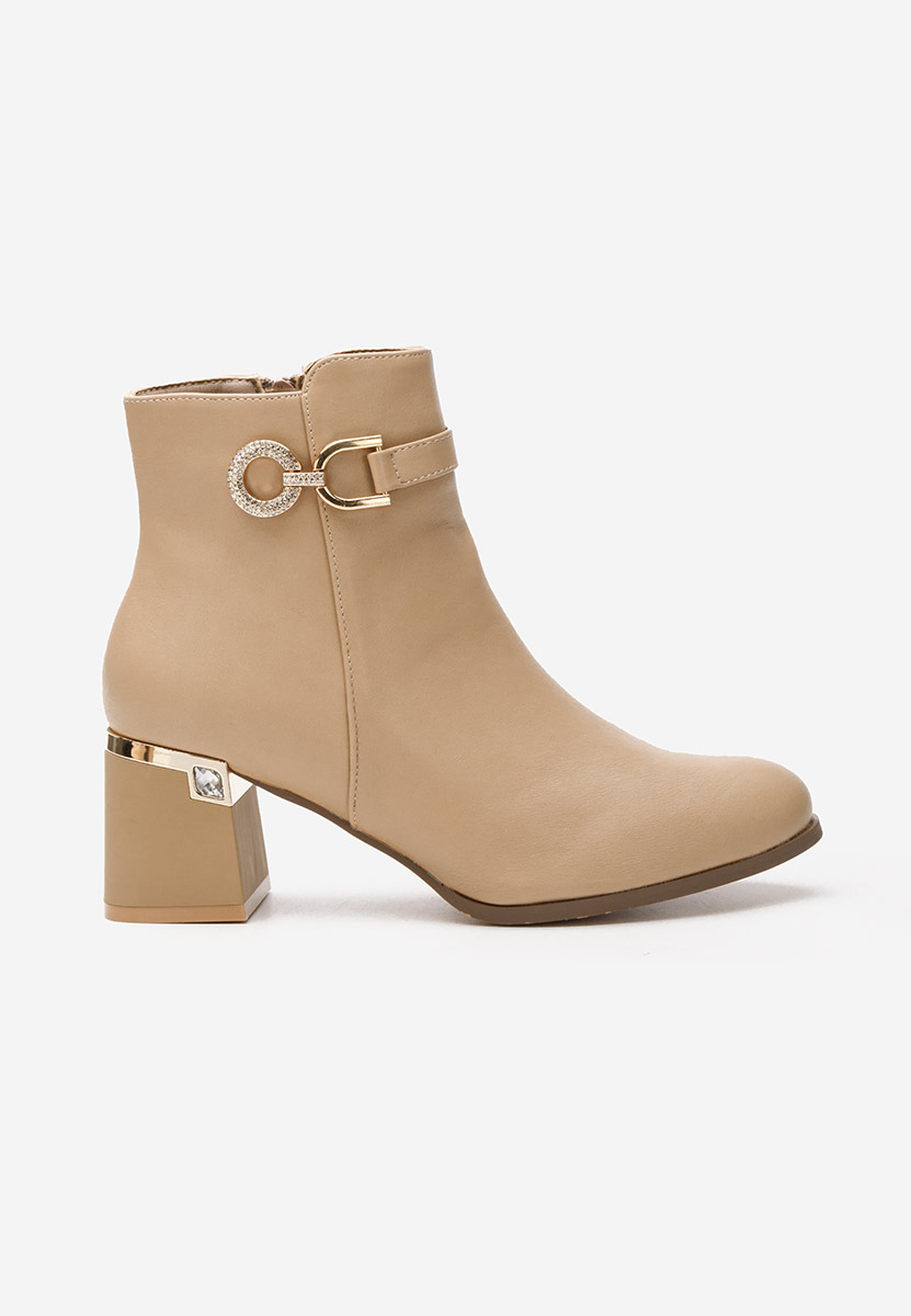 Khaki elegantné kotničky Margie