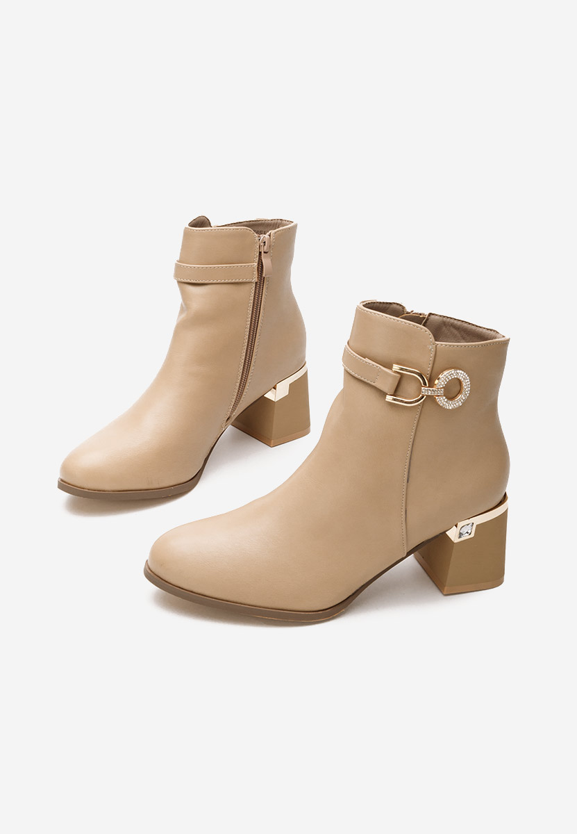 Khaki elegantné kotničky Margie