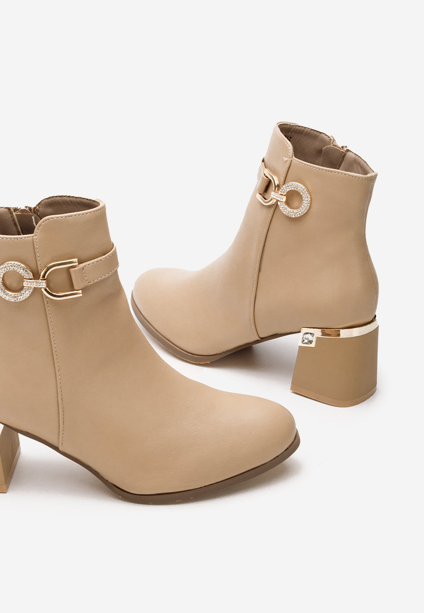 Khaki elegantné kotničky Margie
