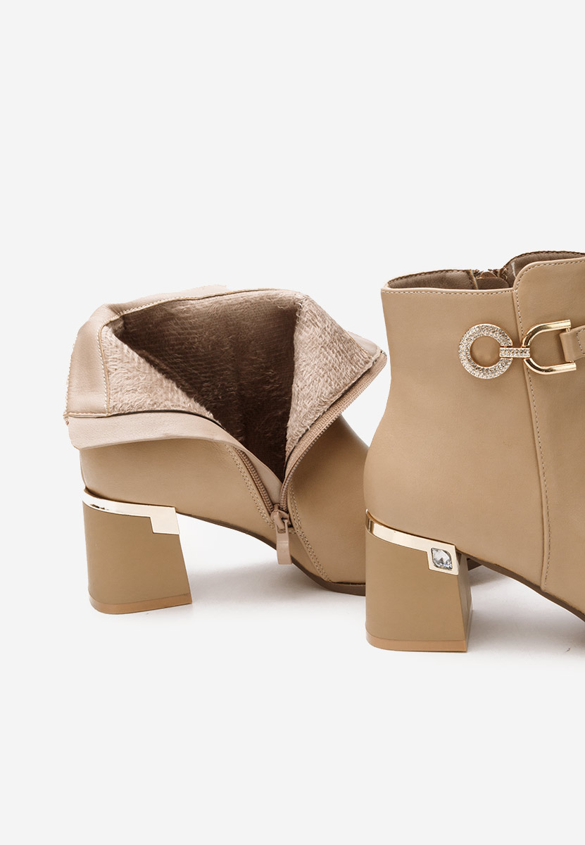 Khaki elegantné kotničky Margie