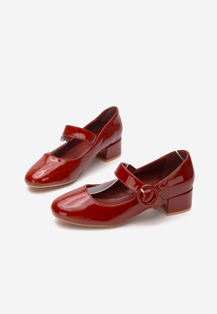 Červené lodičky na nízkom opätku Adevana