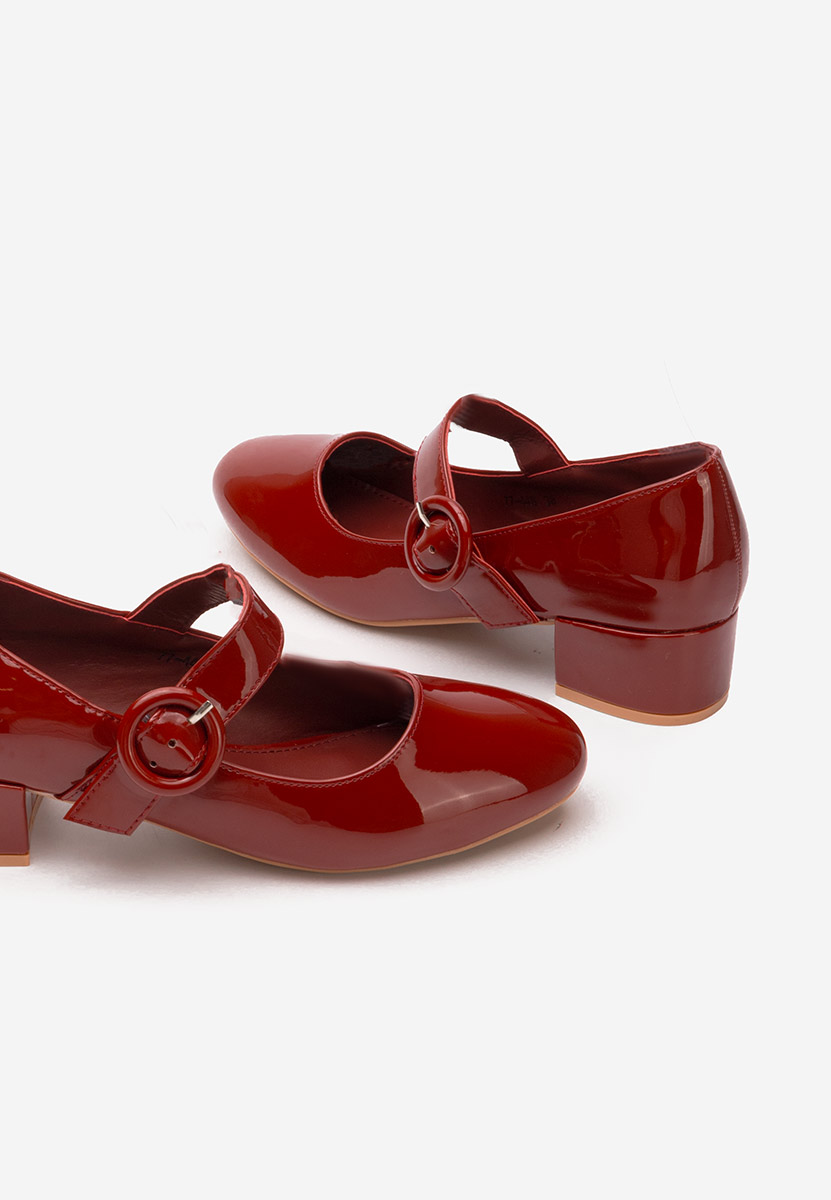 Červené lodičky na nízkom opätku Adevana