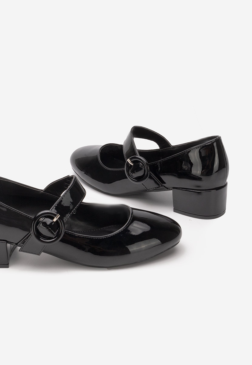 Čierne lodičky na nízkom opätku Adevana