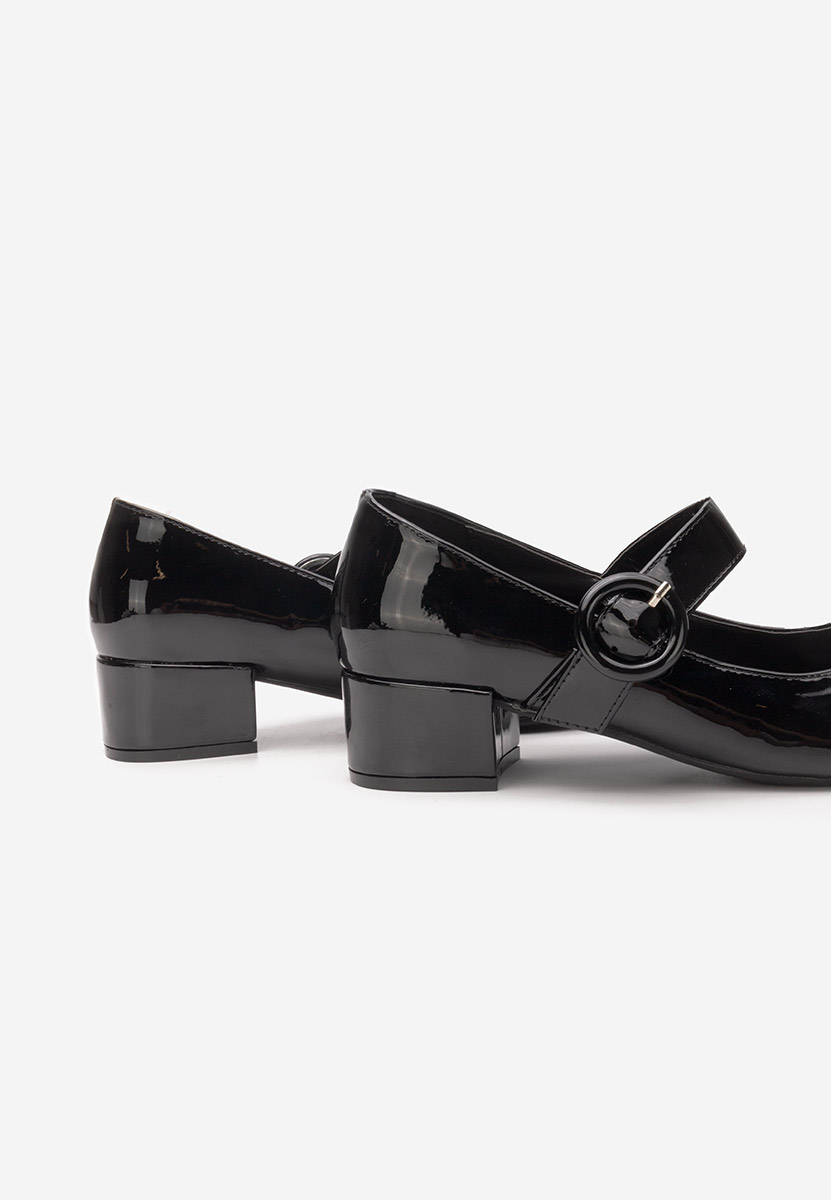 Čierne lodičky na nízkom opätku Adevana