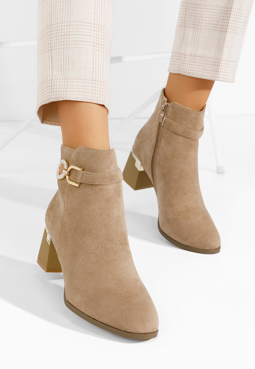 Khaki elegantné kotničky Margie V2