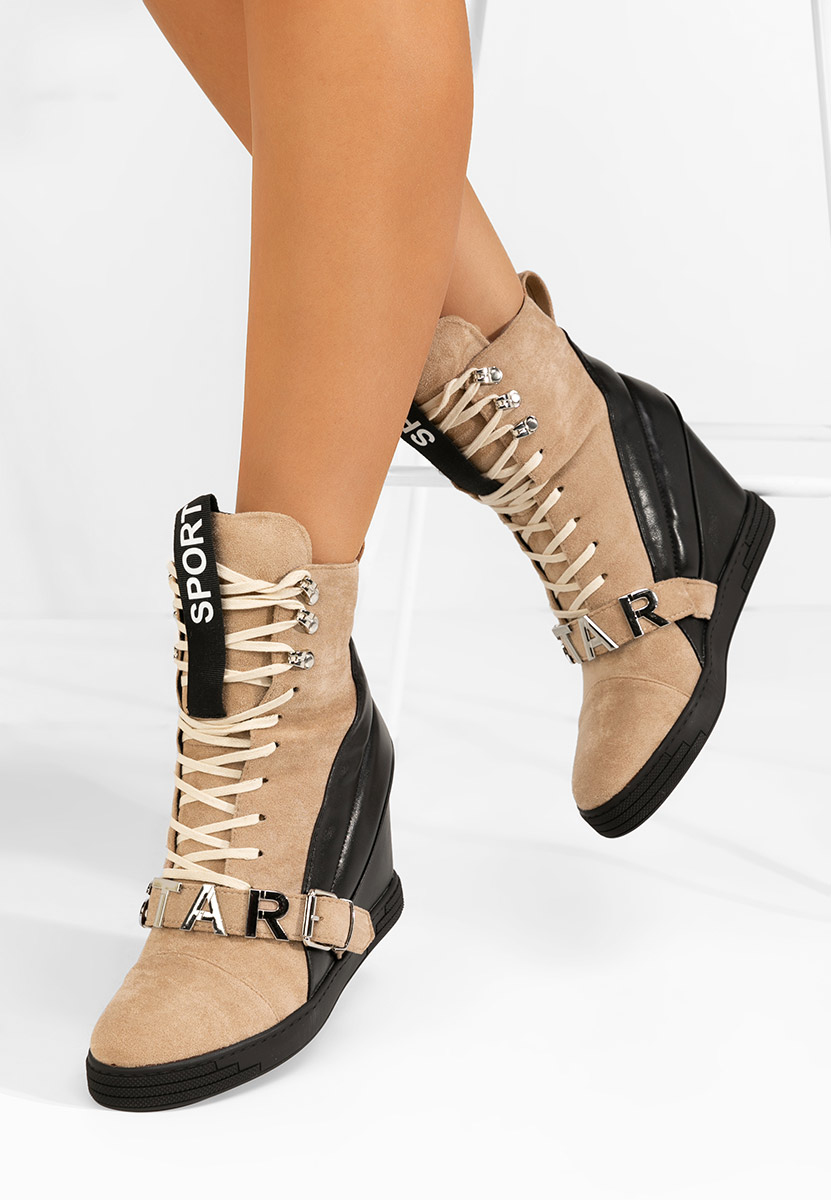 Khaki dámske tenisky na platforme Candy Khaki dámske tenisky na platforme Candy