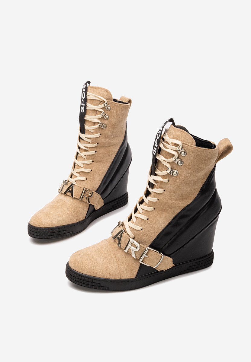 Khaki dámske tenisky na platforme Candy Khaki dámske tenisky na platforme Candy