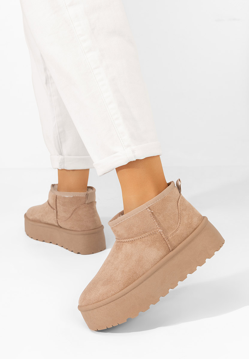 E-shop Khaki čižmy na platforme Savieda V7