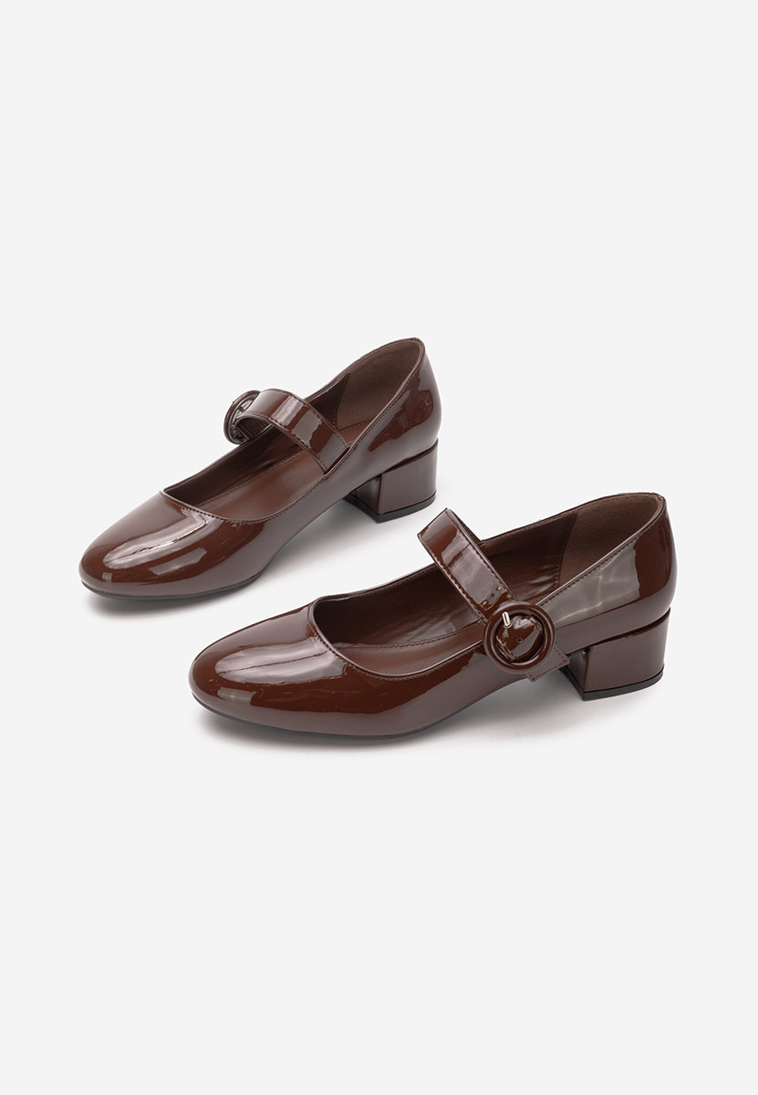 Hnedé lodičky na nízkom opätku Adevana