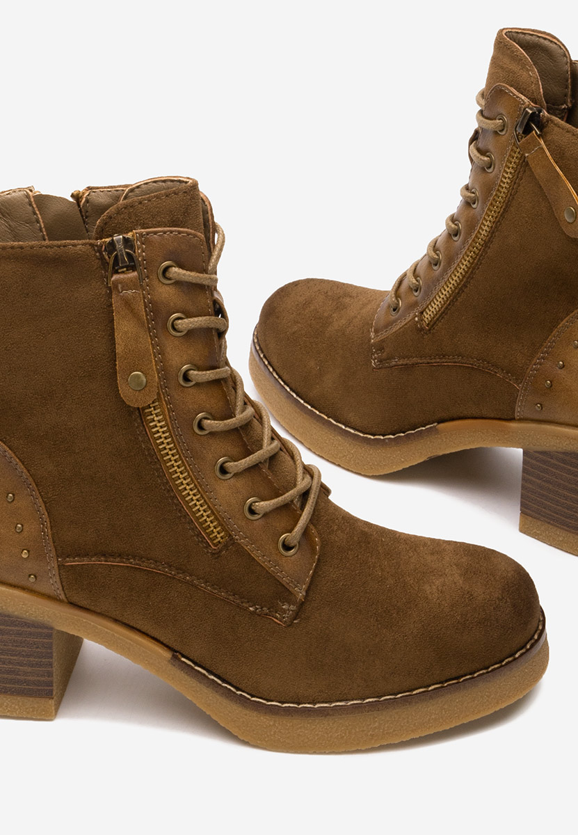 Khaki členkové čižmy Jovanna