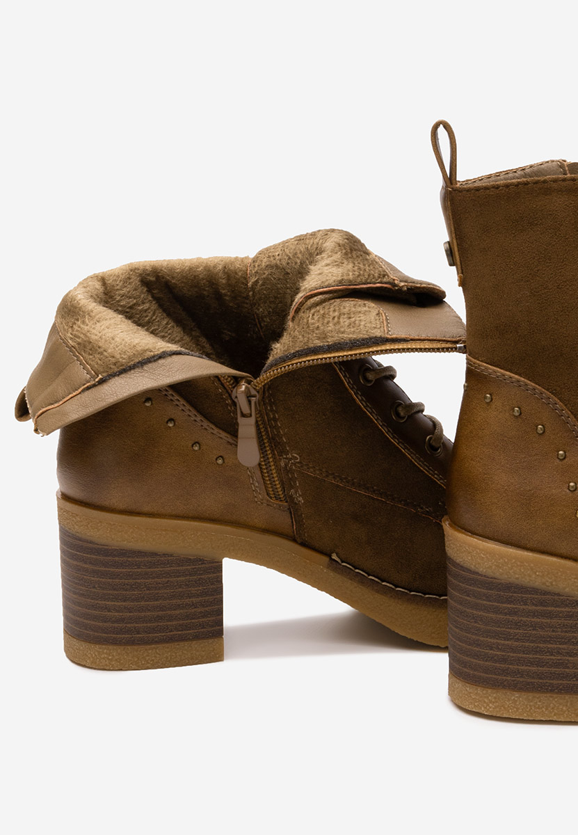 Khaki členkové čižmy Jovanna