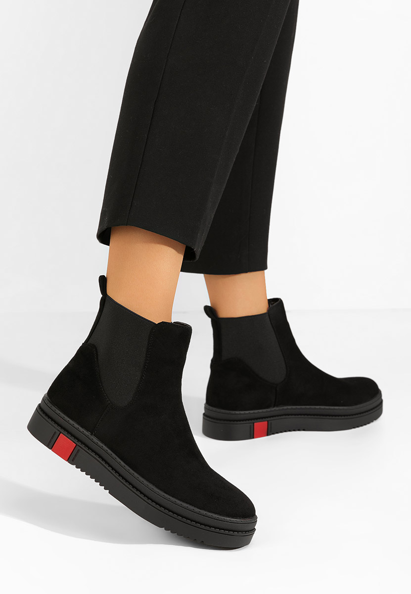 Čierne členkové čižmy Samera