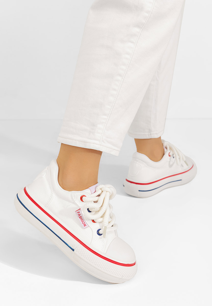 Biele dámske nízké tenisky Aryana