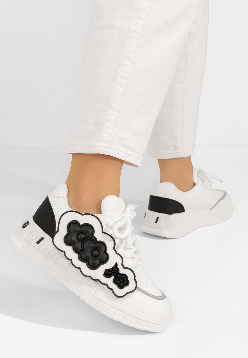 Biele dámske tenisky na platforme Sindy