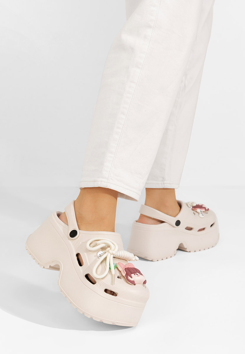 Béžové šlapky na platforme Sheryl