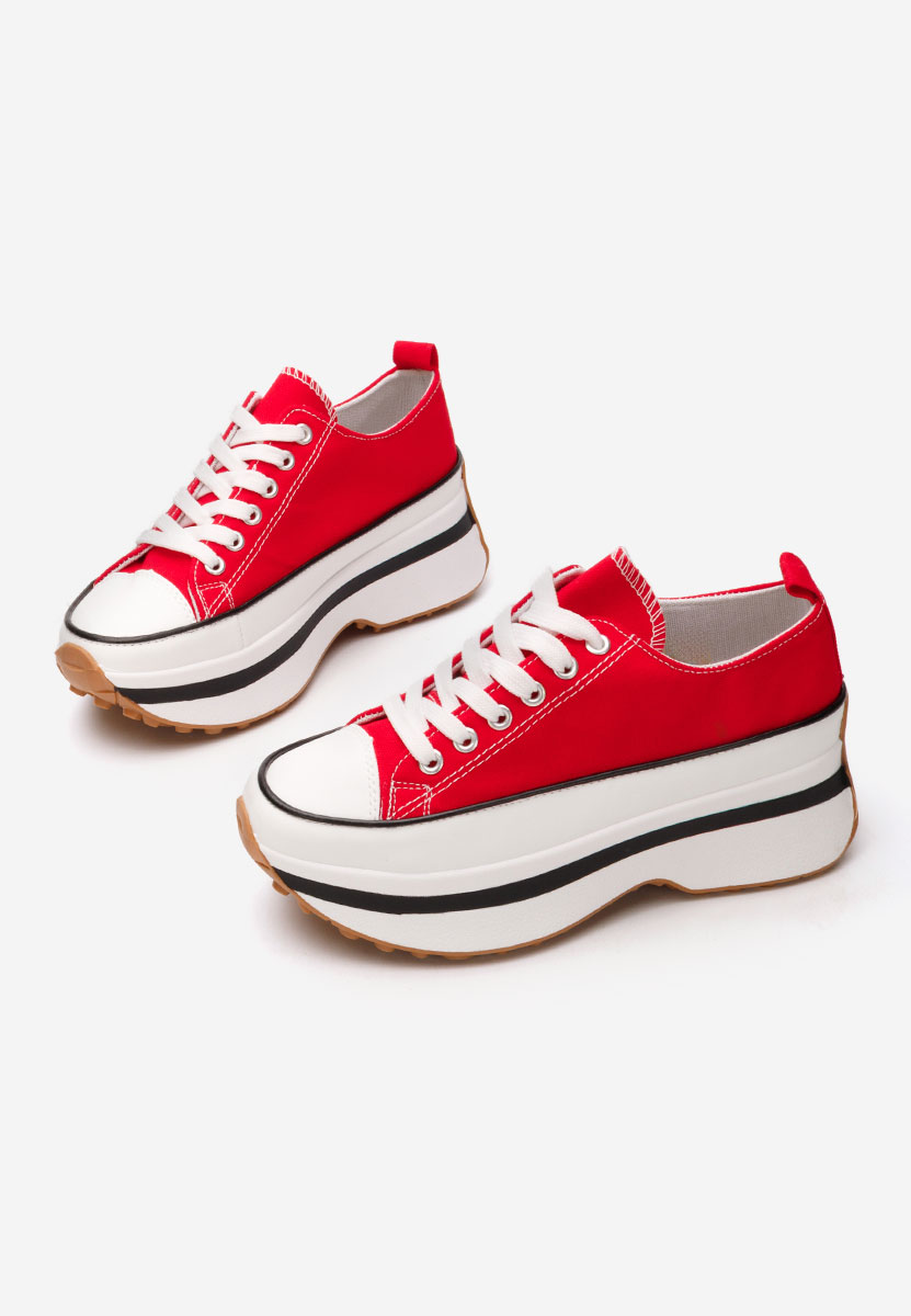 Červené tenisky na platforme Cathleen